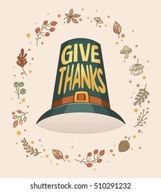 thanksgiving card poster design vector illustration