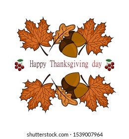 thanksgiving card Turkey pumpkin autumn vector EPS 10