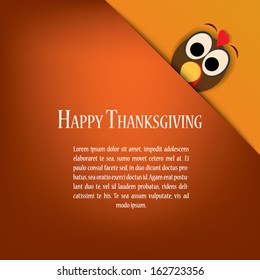 Thanksgiving card vector design with traditional turkey. Eps10 vector illustration suitable for cards, flyers, posters, invitations