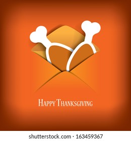 Thanksgiving card vector design with traditional turkey. Eps10 vector illustration suitable for cards, flyers, posters, invitations