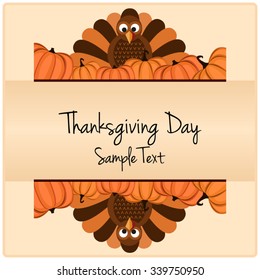 Thanksgiving Card. Vector Illustration.