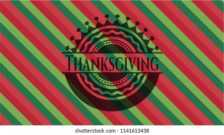 Thanksgiving christmas badge.