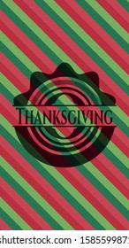 Thanksgiving christmas colors emblem. Vector Illustration. Detailed.