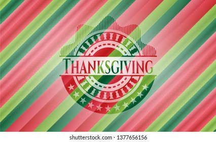 Thanksgiving christmas style emblem.