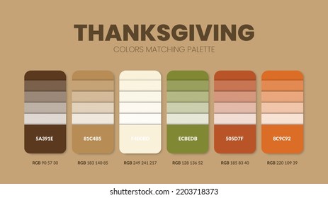 Thanksgiving Color Palette - Hex and RGB Color Codes