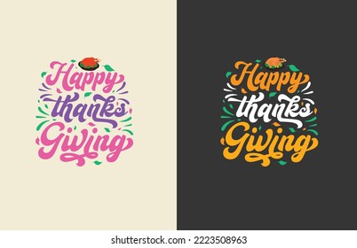 Thanksgiving  colorful t shirt design use for print on demand,