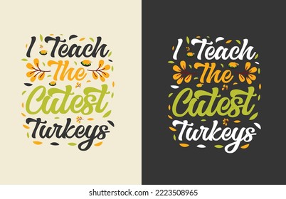 Thanksgiving  colorful t shirt design use for print on demand,