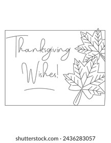 THANKSGIVING Coloring Book Page For Kids