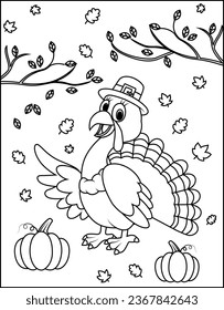 thanksgiving coloring page for kds