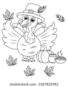 Thanksgiving coloring page for kids