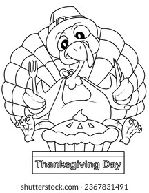 thanksgiving coloring page for kids