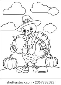 thanksgiving coloring page for kids