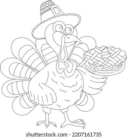 Thanksgiving Coloring Pages For Kids Drawing. Turkey Coloring Pages For Kdp.