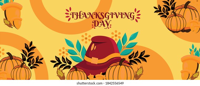 Thanksgiving concept in hand drawn
