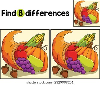 Thanksgiving Cornucopia Find The Differences