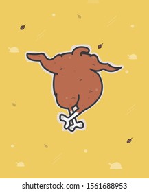 Thanksgiving day attributes with colorful theme