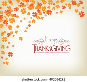 Thanksgiving Day background with maple leaf