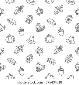 Thanksgiving Day background seamless pattern trendy 