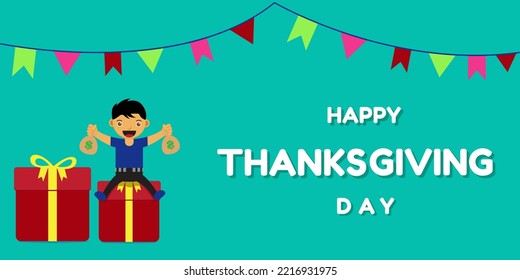 thanksgiving day background template, there are people in it, suitable for banners, advertisements and more