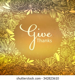 Thanksgiving Day background. Vector illustration.