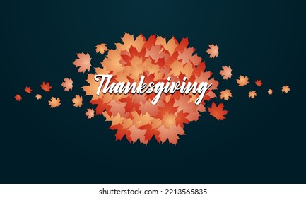 Thanksgiving day banner. Thanksgiving Day, festive dinner concept. Vector illustration for postcard, banner, card, poster, background.