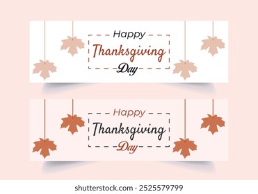 thanksgiving day banner vector design template 