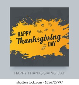 Thanksgiving Day calligraphy copy template. Vector holiday design banner, poster or greeting card.