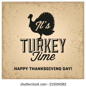 Thanksgiving Day Card Design in Vintage Style