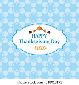Thanksgiving Day card template.