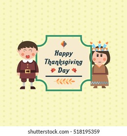 Thanksgiving Day card template.