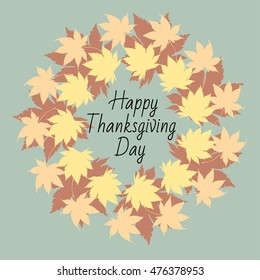 Thanksgiving Day card template. Happy Thanksgiving banner, flyer