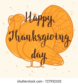 Thanksgiving Day Card with Turkey