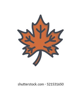 Thanksgiving day Colored Icon Holidays Maple leaf