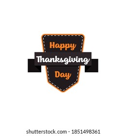 Thanksgiving day, decorative text, lettering, typography can be used for invitational cards, quotes, journals isolated on white background, simple black silhouette EPS Vector thanks, giving