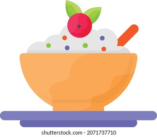 Thanksgiving Day Dessert With Red Berry Concept Vector Icon Design, Harvest Festival Symbol, Secular Holiday Sign, Religious And Cultural Traditions Stock Illustration