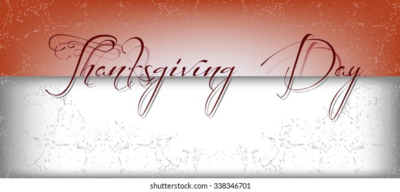 Thanksgiving day element banner template with rectangle for text