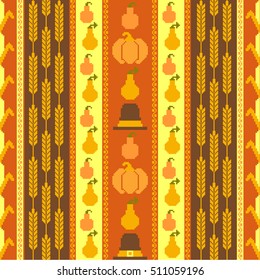 Thanksgiving day embroidered striped background