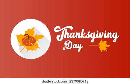 Día de Acción de Gracias Festín una abundante cosecha y celebración familiar con Turquía, Pie de calabaza y cartel de Corazones de Agradecimiento. Plantilla vectorial para fondo, banner, tarjeta, diseño de afiches.