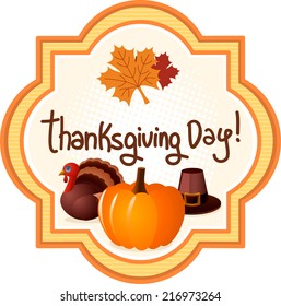 Thanksgiving day frame vector design