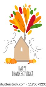 Thanksgiving day greeting card