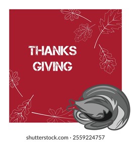 Thanksgiving Day Greeting card illustration for holidays.