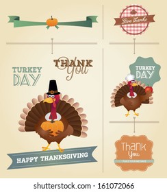 Thanksgiving Day and Harvest Labels and Stamps