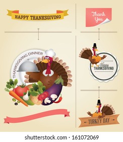 Thanksgiving Day and Harvest Labels and Stamps