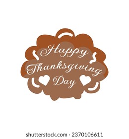 thanksgiving day icon on white background, vector illustration