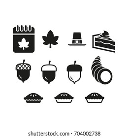 Thanksgiving day icon set