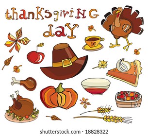 Thanksgiving day icon set. To see similar, please VISIT MY GALLERY.