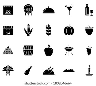 thanksgiving day icon set vector design illustration for your web design