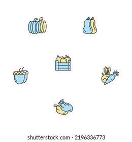 Thanksgiving Day icons set . Thanksgiving Day pack symbol vector elements for infographic web
