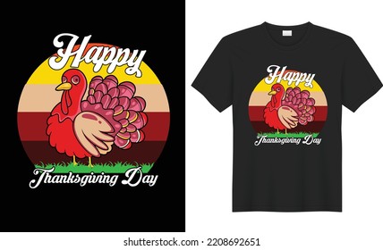 Thanksgiving day,  illustration,  hand drawn illustration Thanksgiving day vector t-shirt design, lettering quotes Thanksgiving day Colorful shirt, isolated black background ready for print , banner,