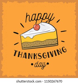 Thanksgiving day. Logo, text design. Typography for greeting cards and posters. Give thanks.